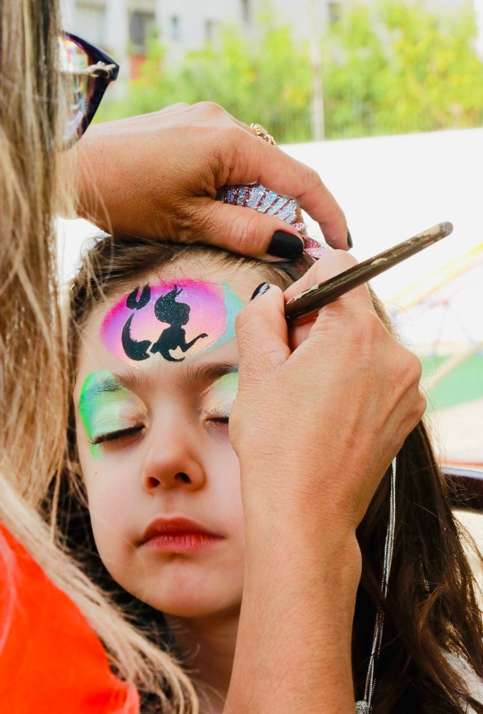 Pintura facial em casamento