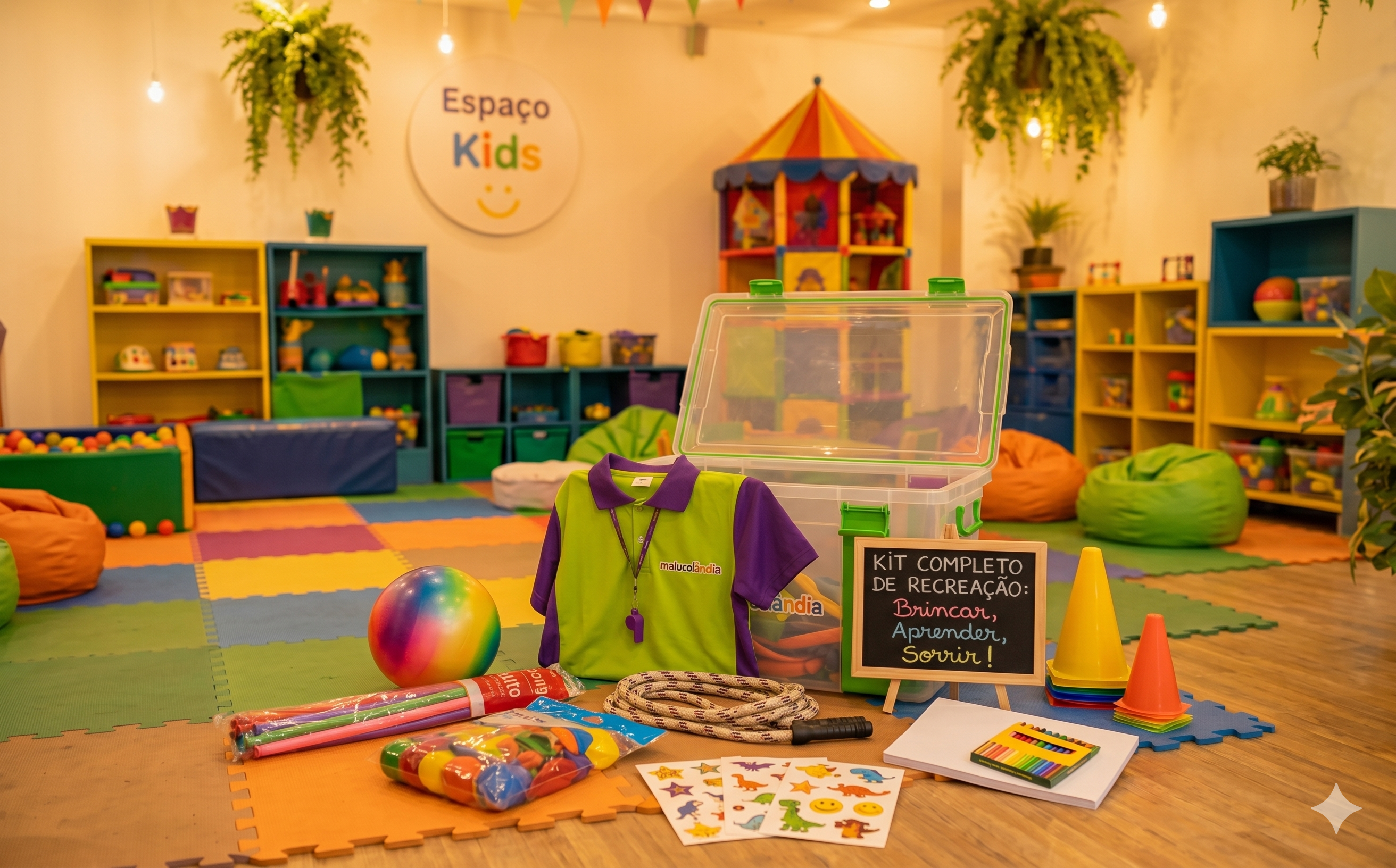 Caixa de materiais da equipe de recreação